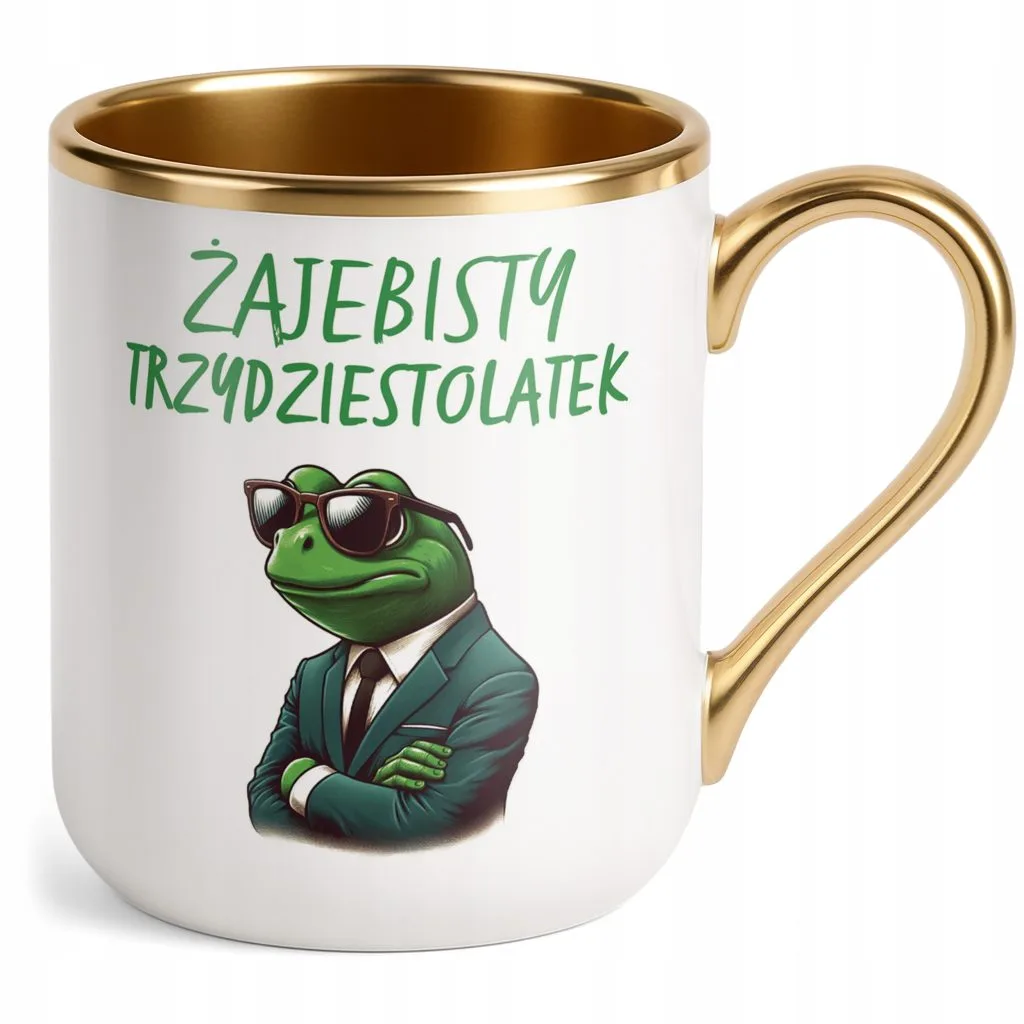Kubek Premium Złoty Żajebisty 30 Dla Mężczyzny Na Urodziny Prezent