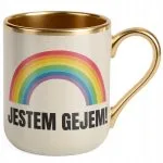 Kubek Premium Złoty Ecru I’M GAY Tęcza LGBT Jestem Gejem Prezent