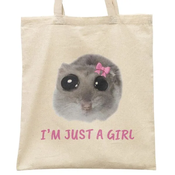 Torba bawełniana na zakupy I'M JUST A GIRL Dla Dziewczyny Chomik Viral