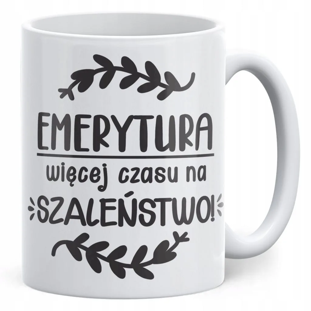 Kubek ceramiczny z okazji Emerytury Dla Emeryta Emerytki Prezent Upominek