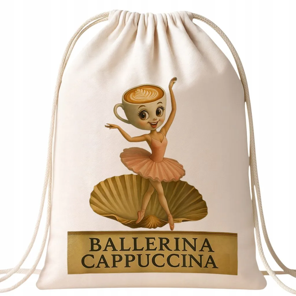 Plecak bawełniany Ballerina Cappuccina viral tiktok mem