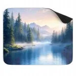 Podkładka pod mysz 22×18 cm Las Góry Jezioro Słońce