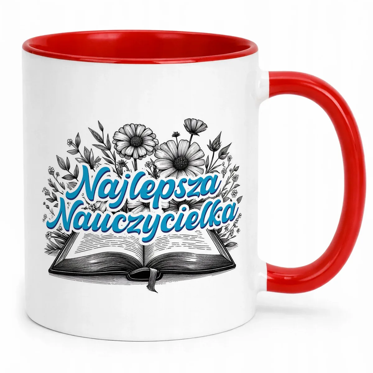 Kubek Czerwony Najlepsza Nauczycielka Dzień Nauczyciela Prezent