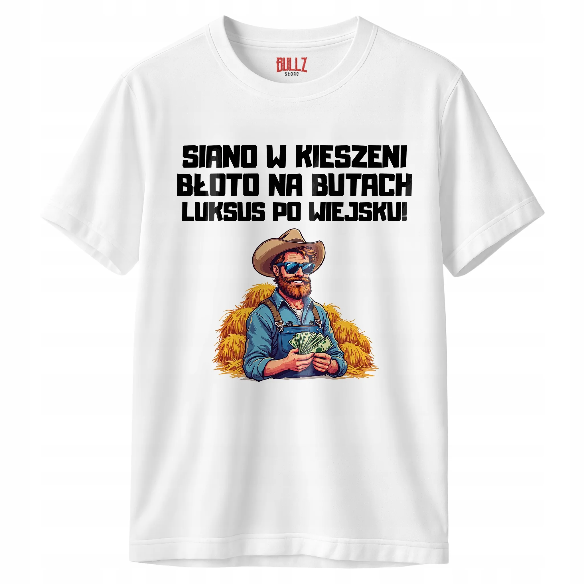 Koszulka biała męska Dla Rolnika Zabawny Prezent Upominek