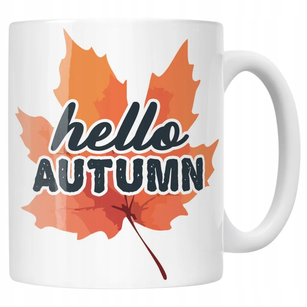 Kubek ceramiczny Jesienny Jesień Hello Autumn Liść Prezent