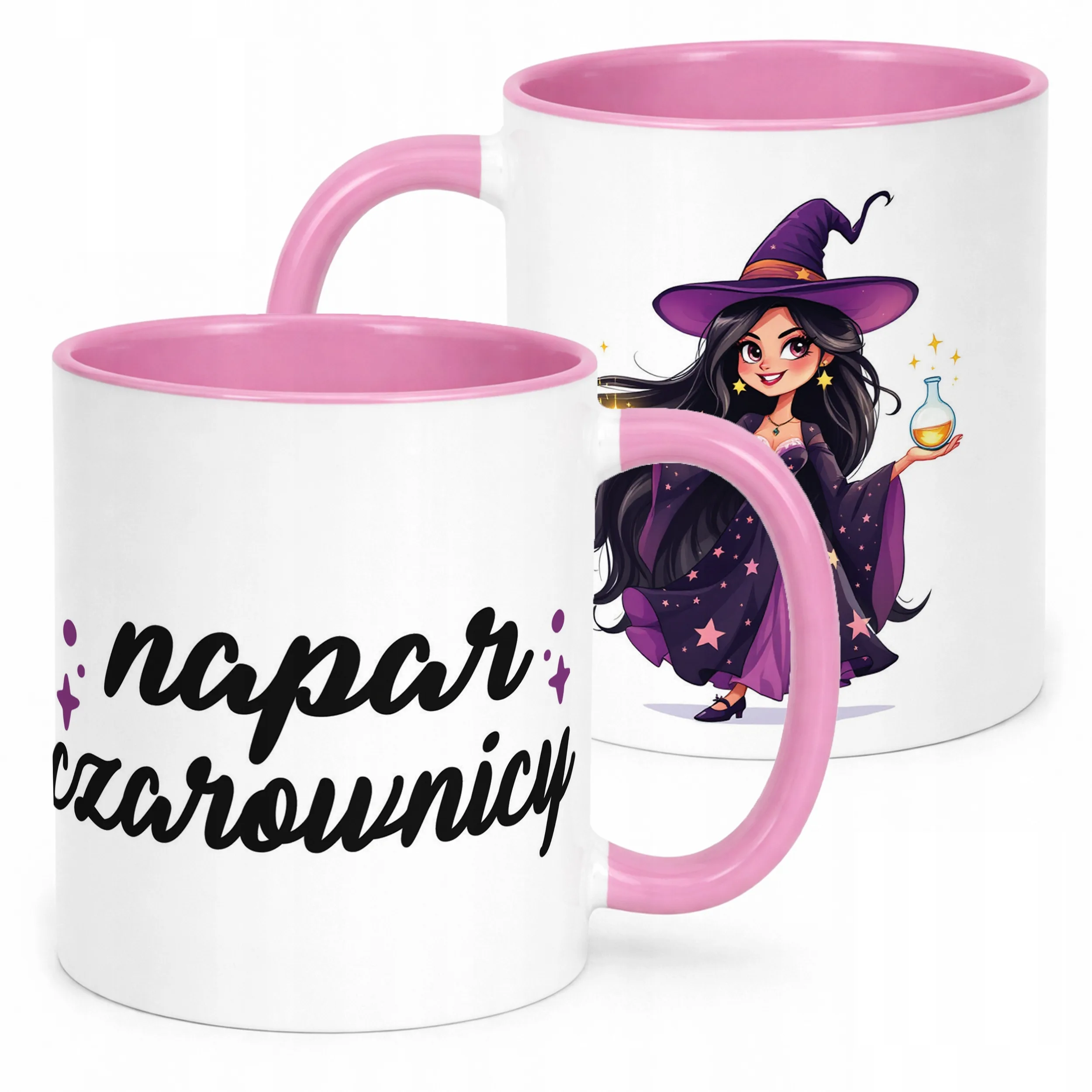 Kubek Różowy Halloween Napar Czarownicy Dla Kobiety Prezent Upominek