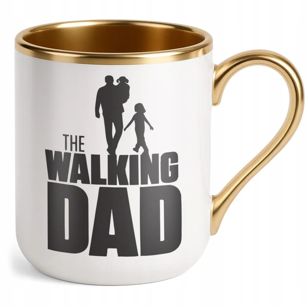 Kubek Premium Złoty Dzień Ojca Dla Taty The Walking Dad Prezent