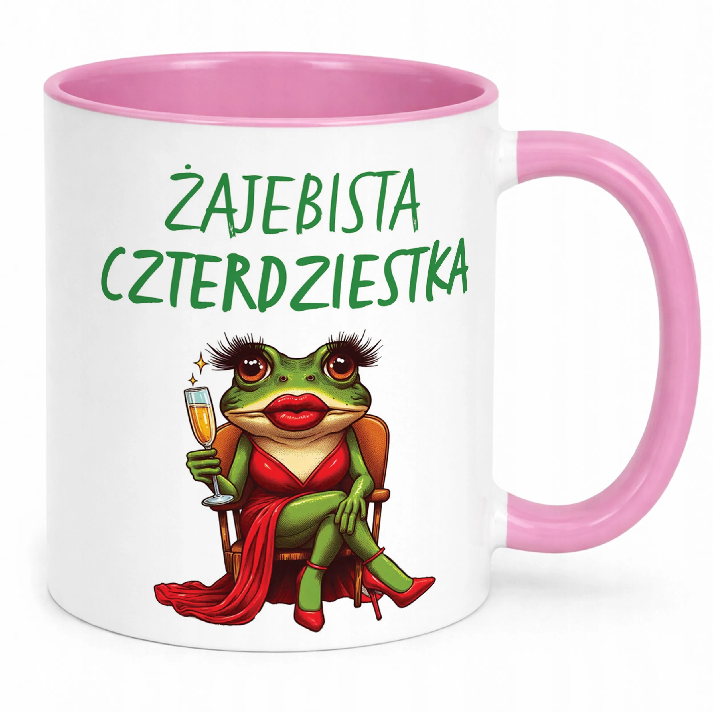 Kubek Różowy Żajebista 40 Dla Kobiety Na Urodziny Prezent
