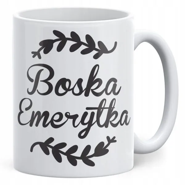 Kubek ceramiczny z okazji Emerytury Dla Emerytki Prezent Upominek