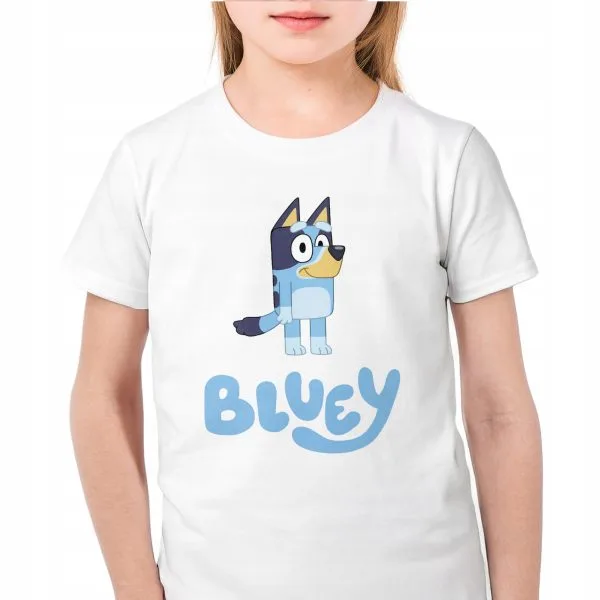 Koszulka biała dziecięca Bluey Bingo Dla Fanów Bajki
