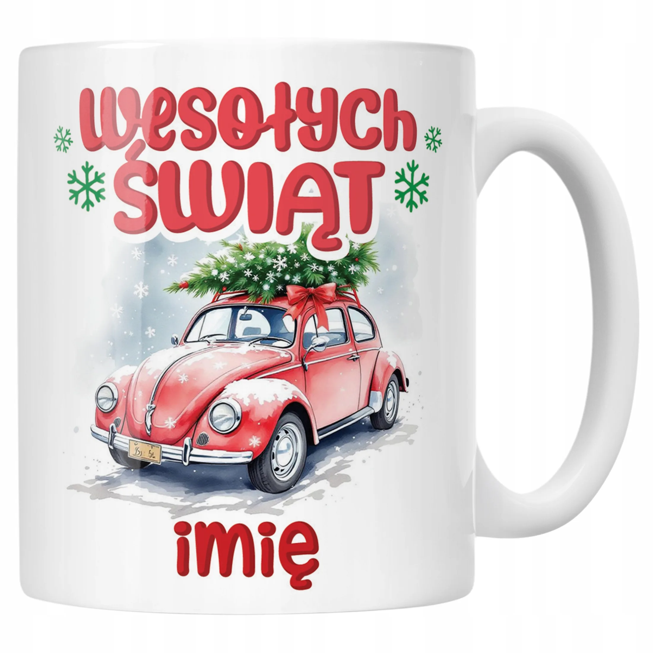 Kubek Ceramiczny Personalizowany Świąteczny Boże Narodzenie Prezent