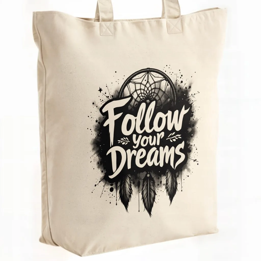 Torba bawełniana premium na zakupy Follow Your Dreams Łapacz Snów Prezent
