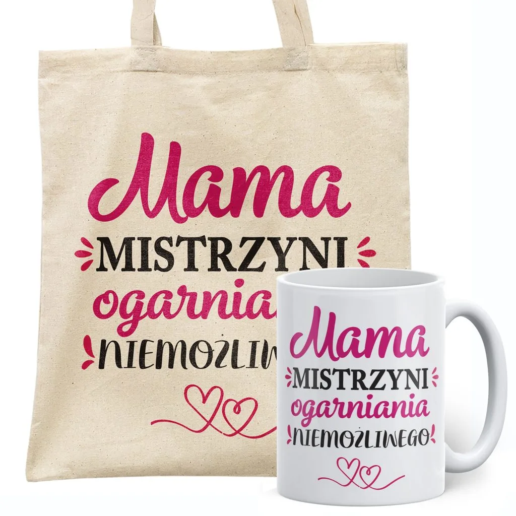 Zestaw Kubek + Torba Dzień Matki Dla Mamy Prezent Upominek