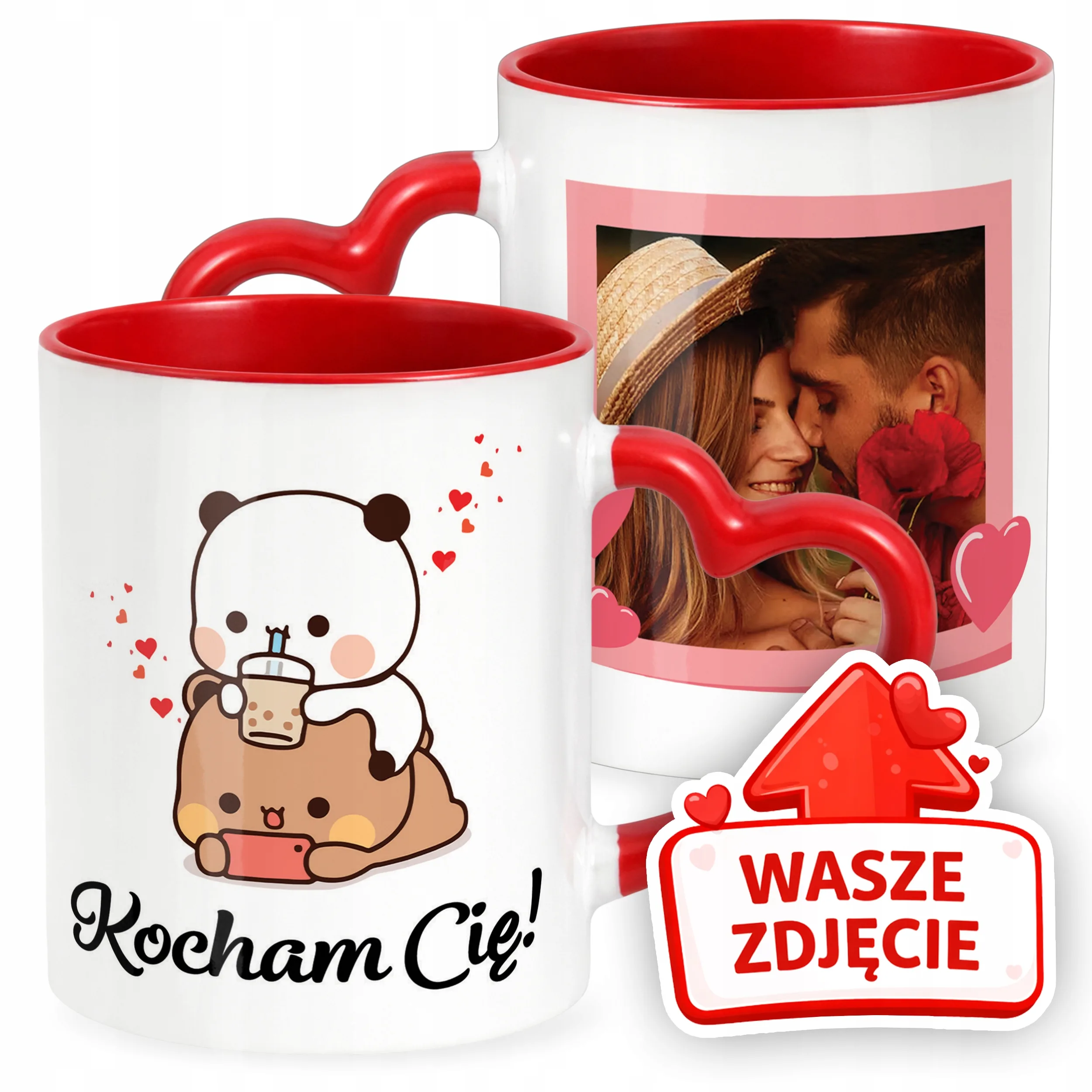Kubek Walentynkowy Z Własnym Zdjęciem Serce Walentynki Prezent Upominek