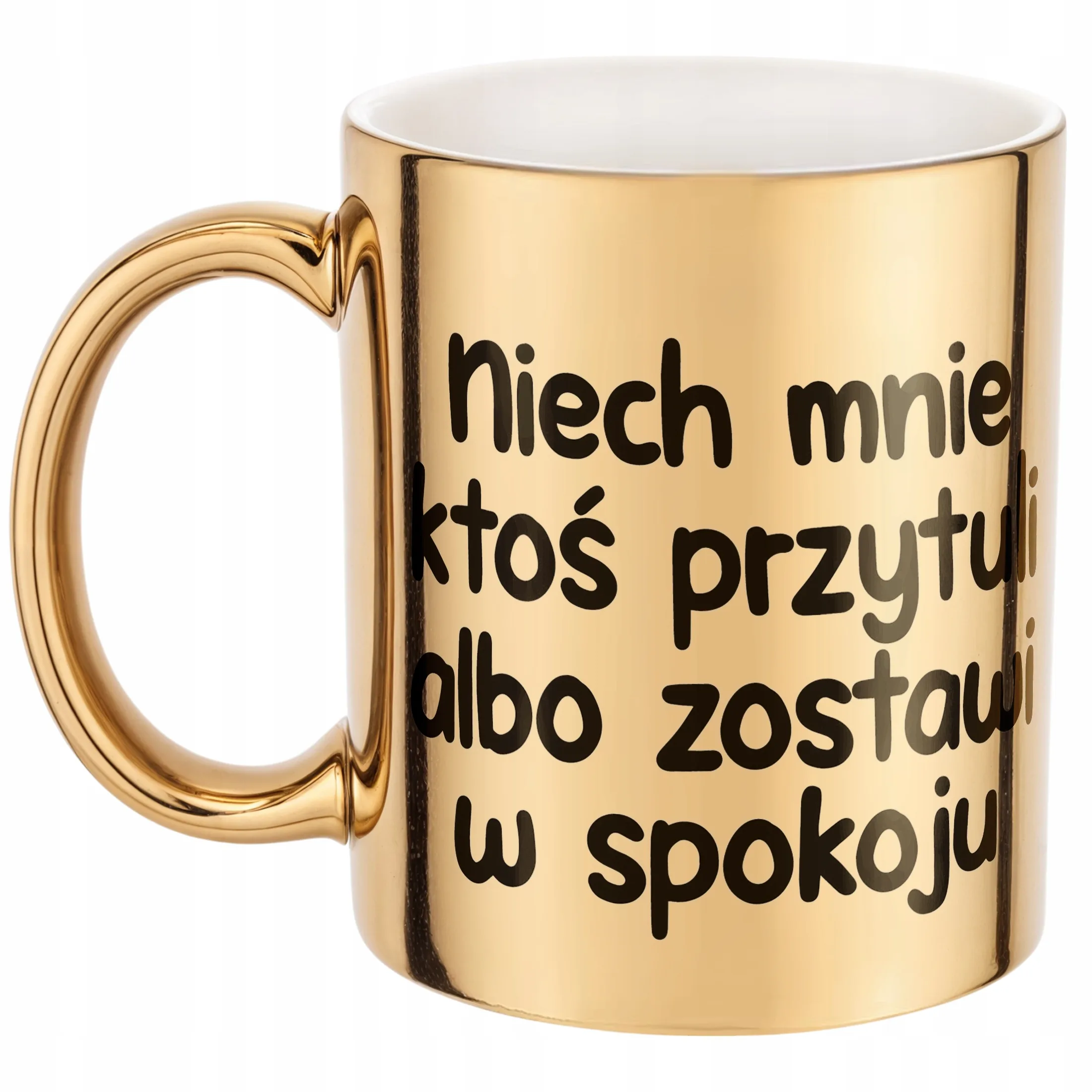 Złoty Kubek Niech Mnie Ktoś Przytuli Śmieszny Zabawny Prezent