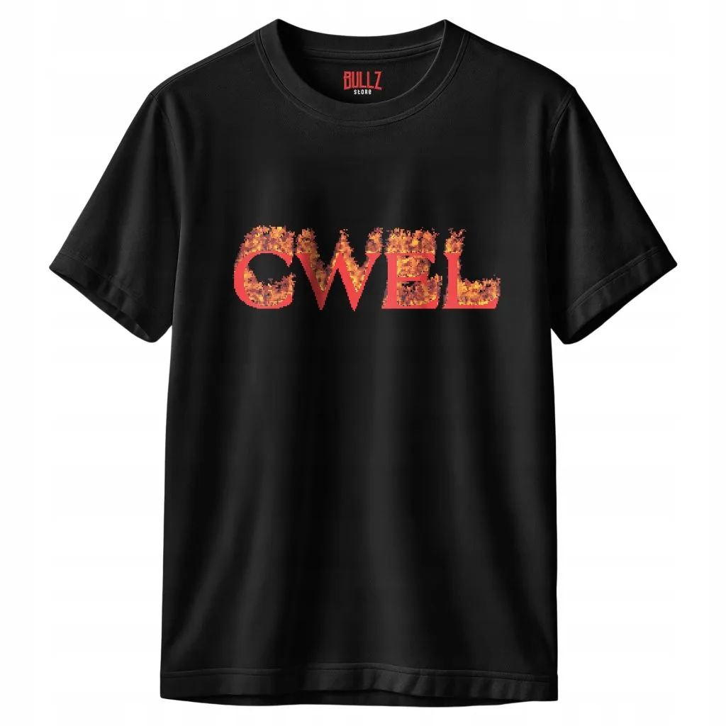 Koszulka czarna męska Cwel Śmieszne Memy r. 3XL