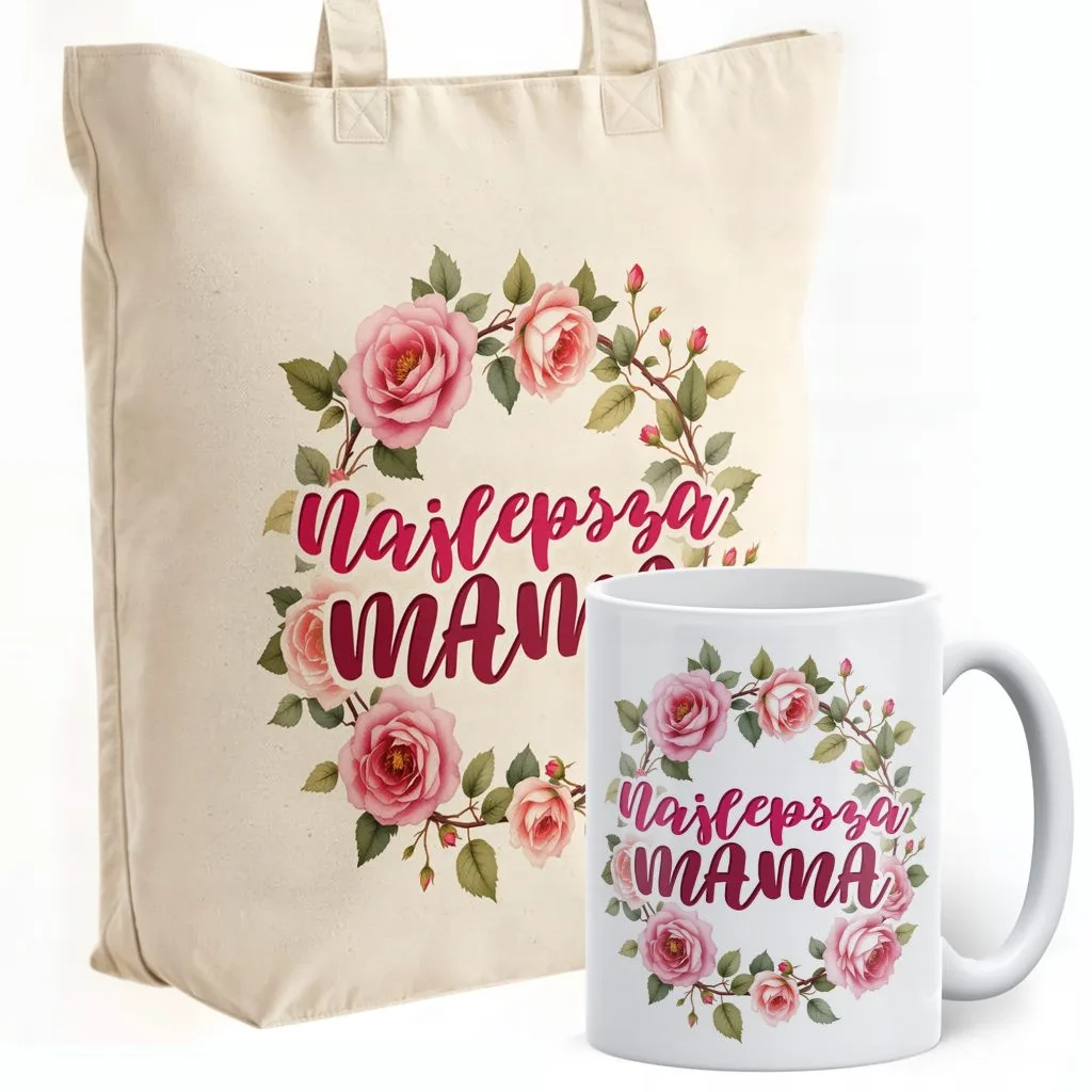Zestaw Kubek + Torba Premium Dzień Matki Dla Mamy Prezent Upominek