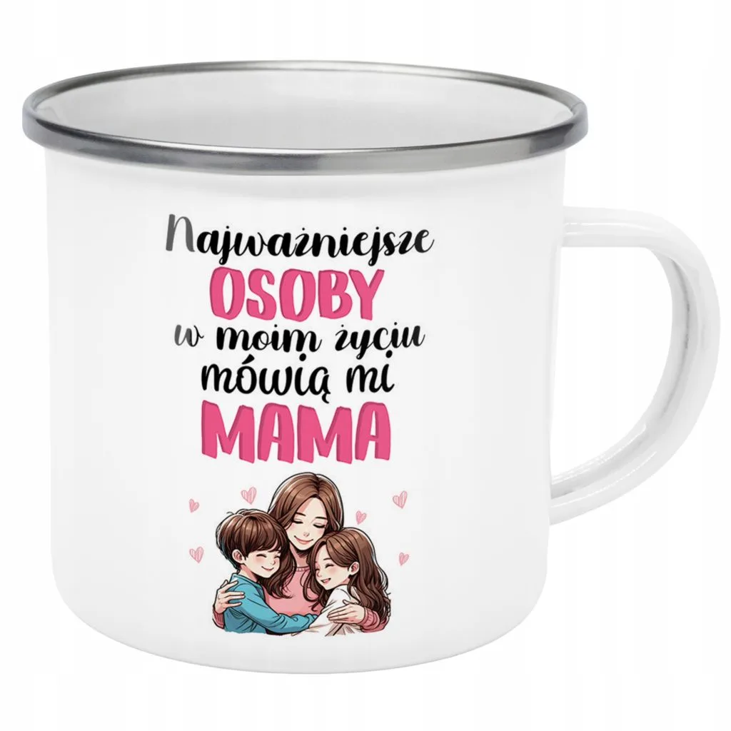 Emaliowany Kubek Garnuszek Dzień Matki Dla Mamy Prezent Upominek