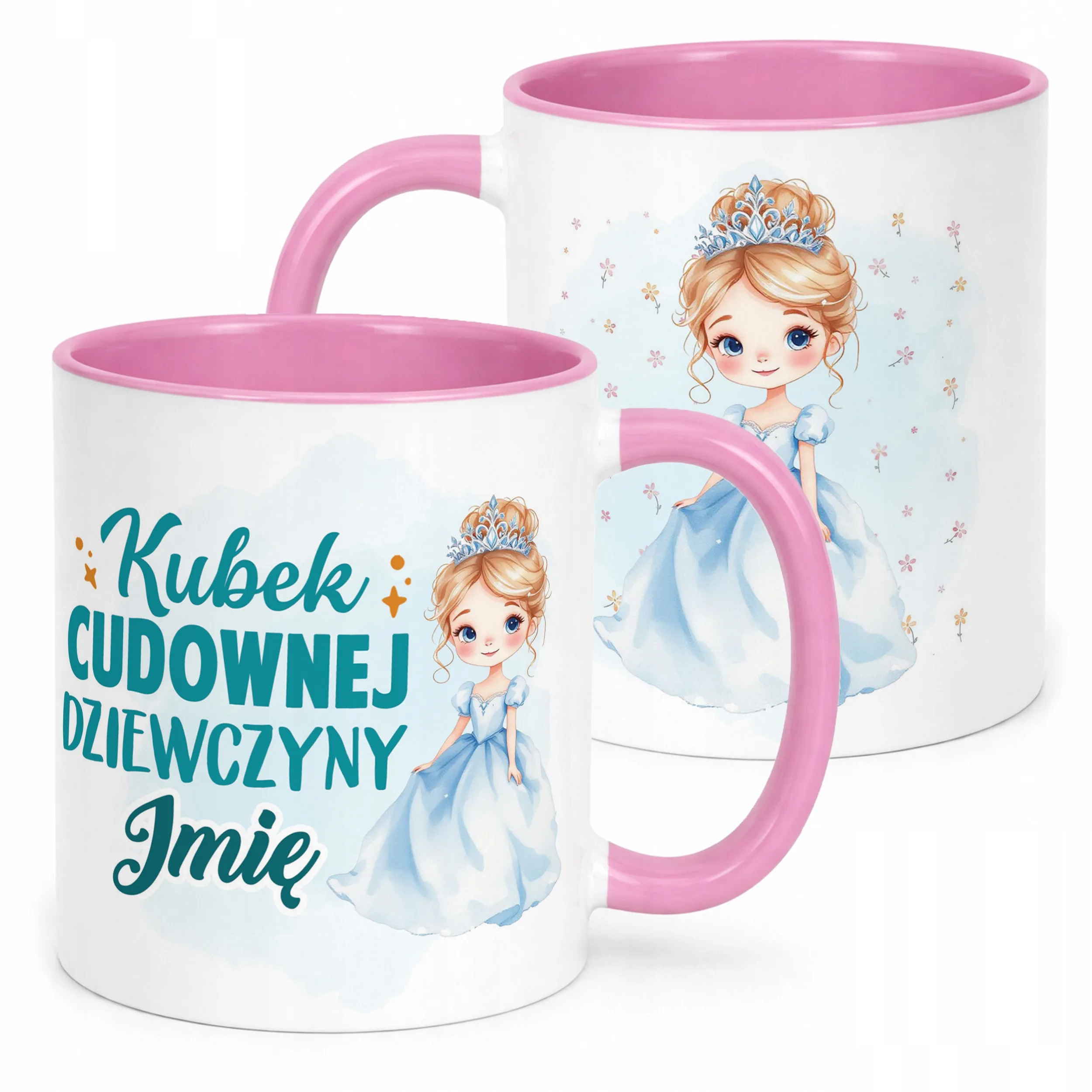 Kubek Różowy Personalizowany Dzień Kobiet Dla Dziewczynki Prezent