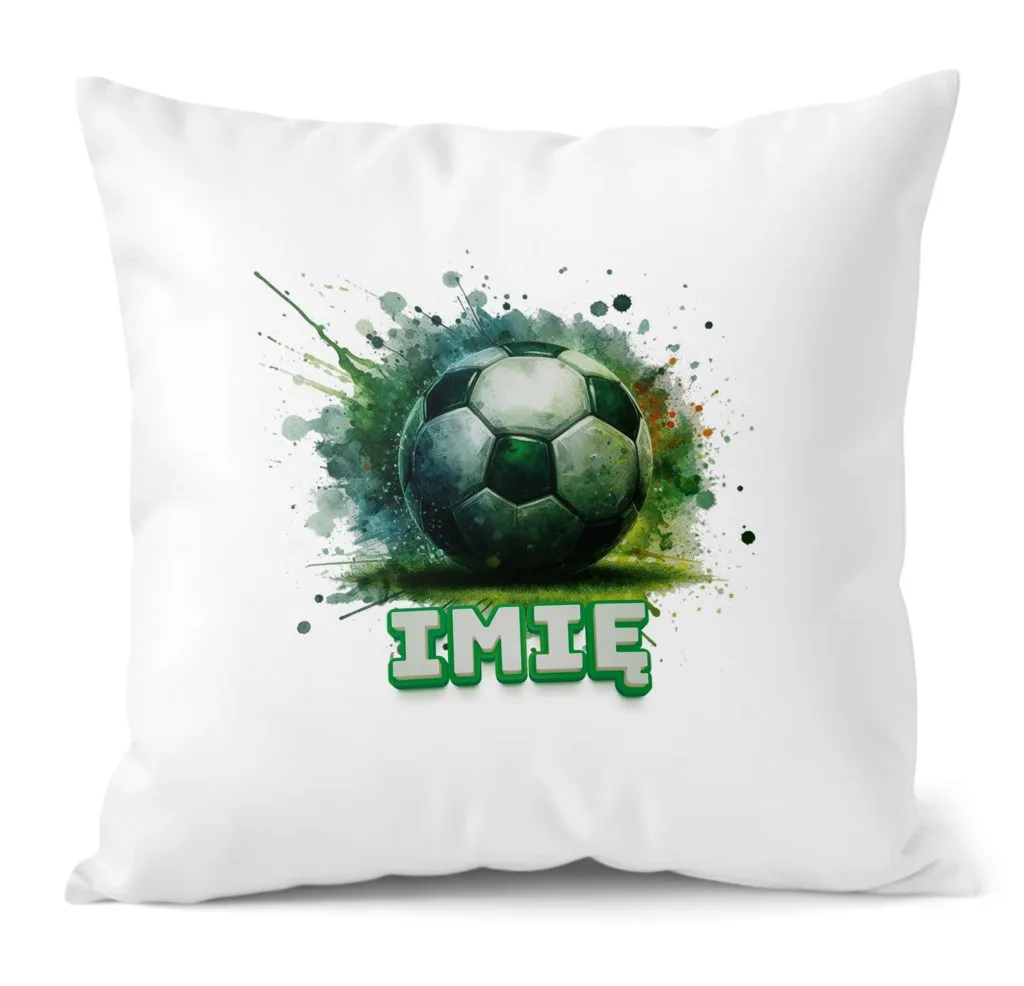 Poduszka 38×38 cm z Imieniem dla Piłkarza Piłka Nożna Football