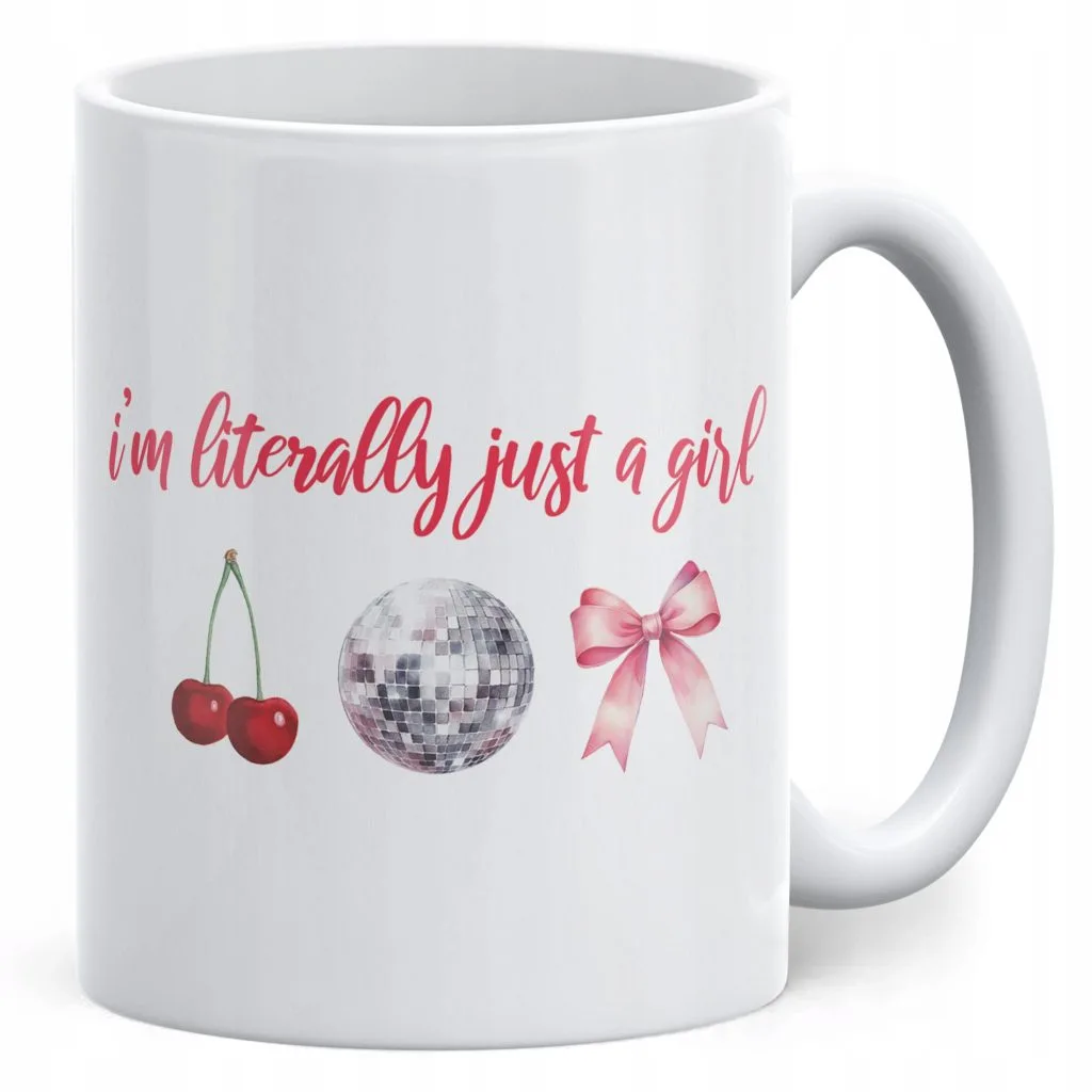 Kubek ceramiczny I’m Just A Girl Dla Dziewczyny Prezent Upominek