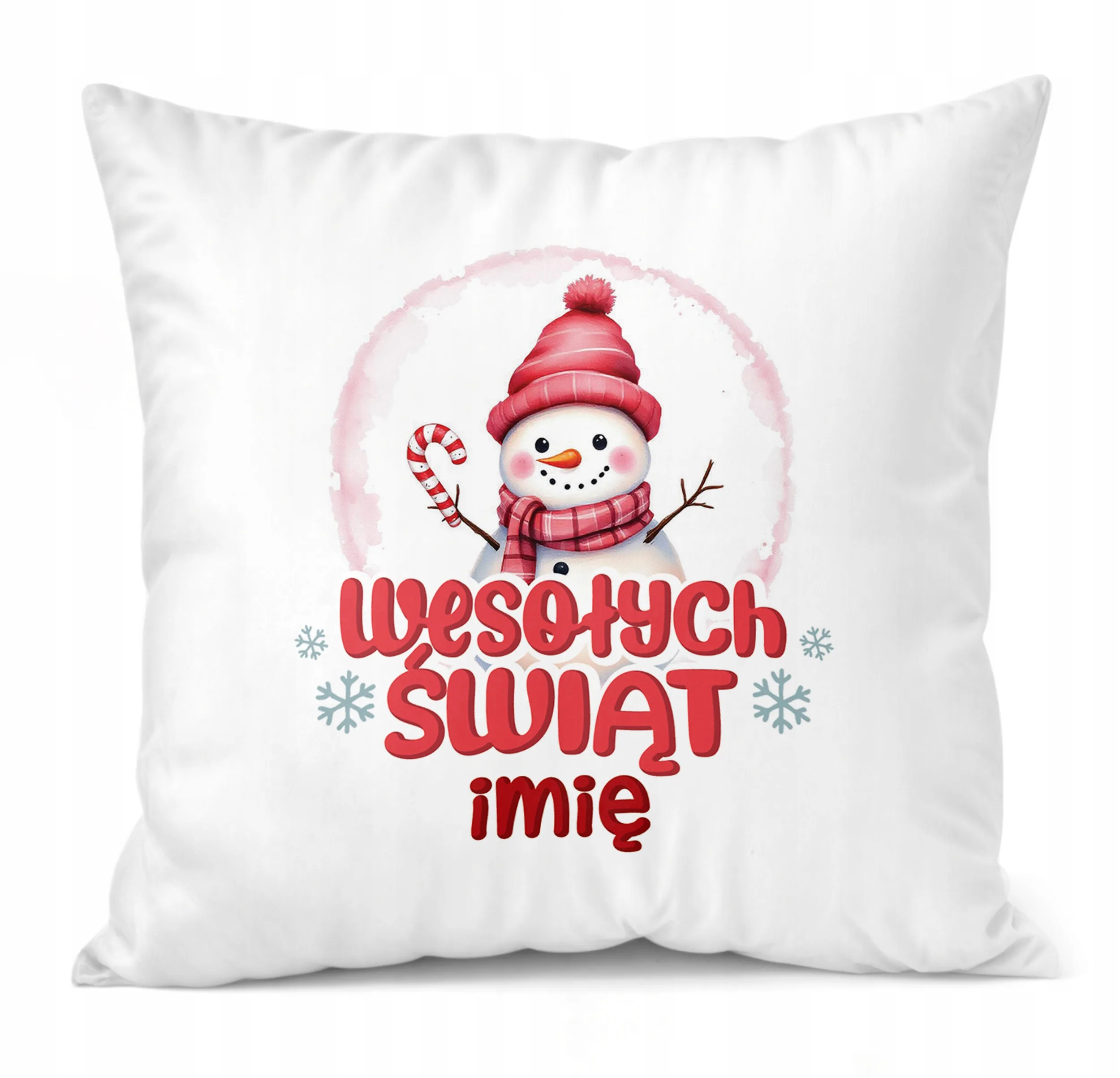 Poduszka 38x38cm Personalizowana Świąteczna Wesołych Świąt Prezent