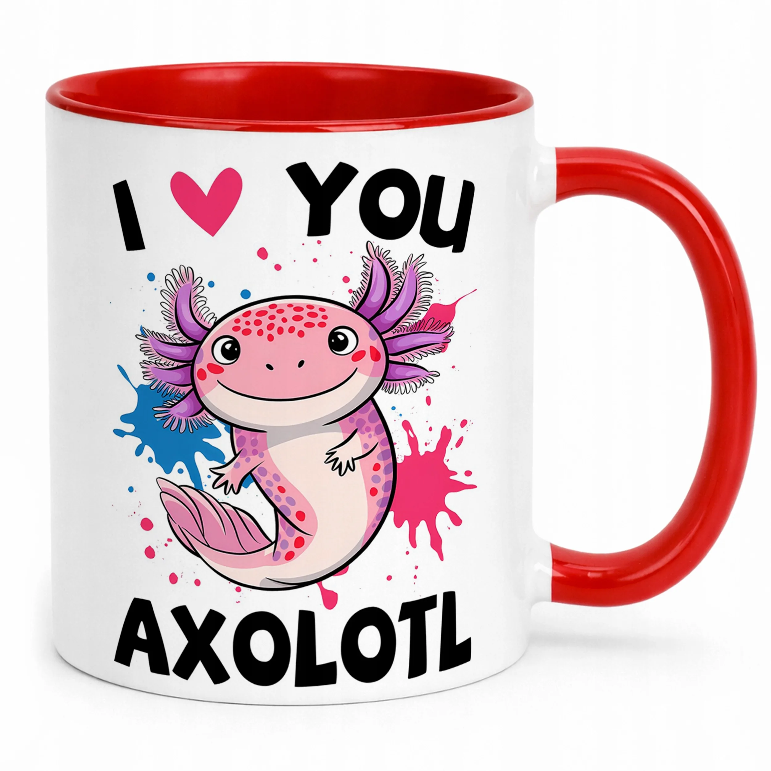 Czerwony kubek ceramiczny 330ml Aksolotl Axolotl Mine craft Trend