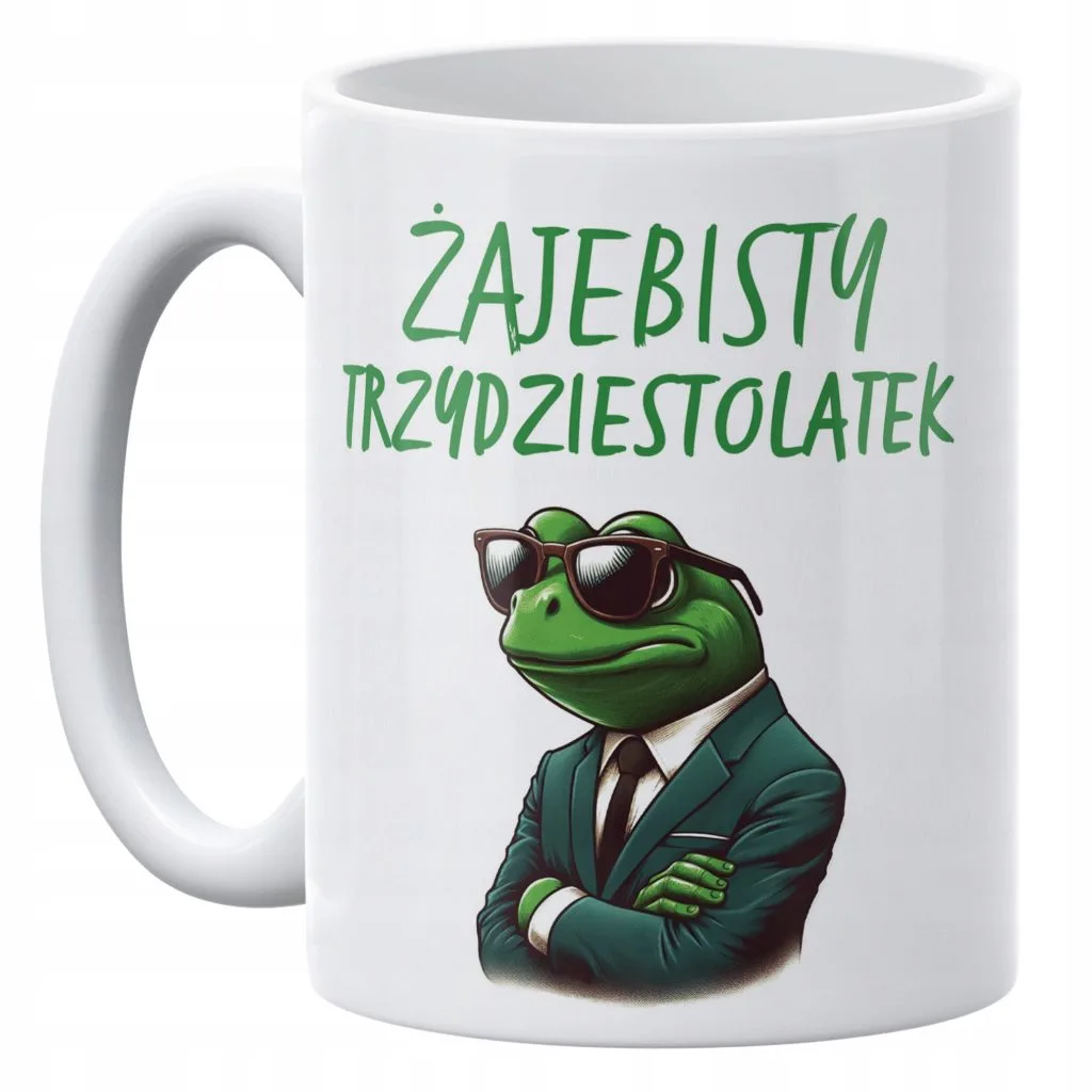Kubek ceramiczny 330 ml Żajebisty 30 Prezent Dla Mężczyzny Na 30 Urodziny