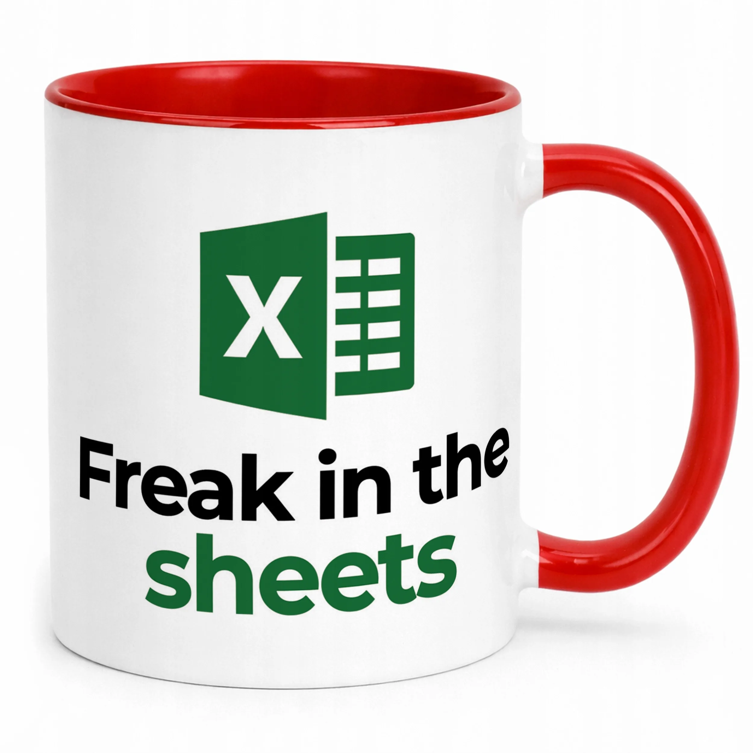 Kubek ceramiczny Freak In The Sheet Excel Zabawny Prezent Praca