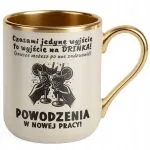 Kubek Premium Złoty Ecru Na Pożegnanie Odejście z Pracy Zabawny Prezent