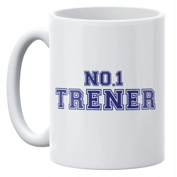 Kubek ceramiczny 330 ml Trener no.1 Sport Prezent Upominek Najlepszy Trener