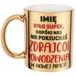 Złoty Kubek ceramiczny Personalizowany Odejście z Pracy Dla Kolegi