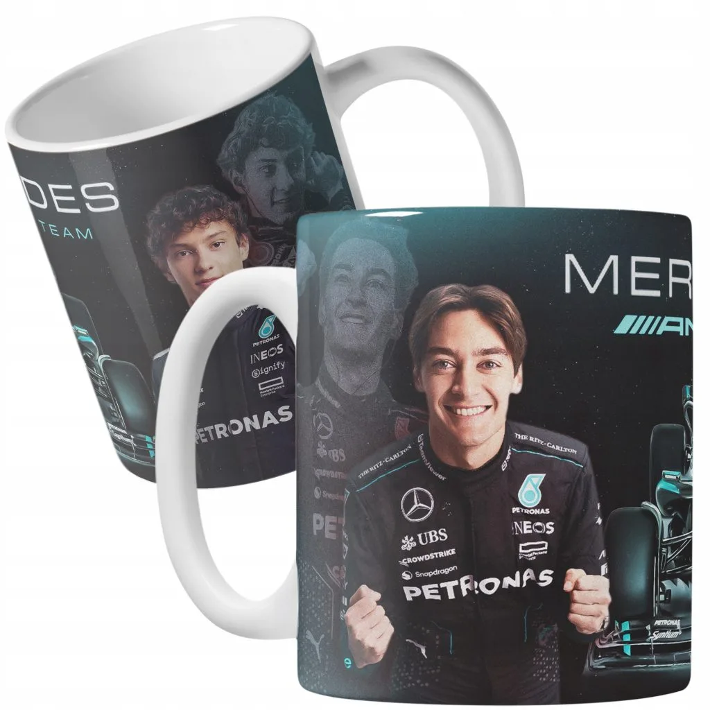 Kubek ceramiczny Mercedes Formuła 1 Russell Antonelli