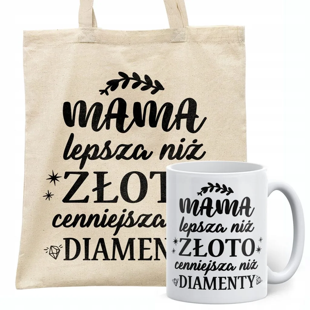 Zestaw Kubek + Torba Dzień Matki Dla Mamy Prezent Upominek