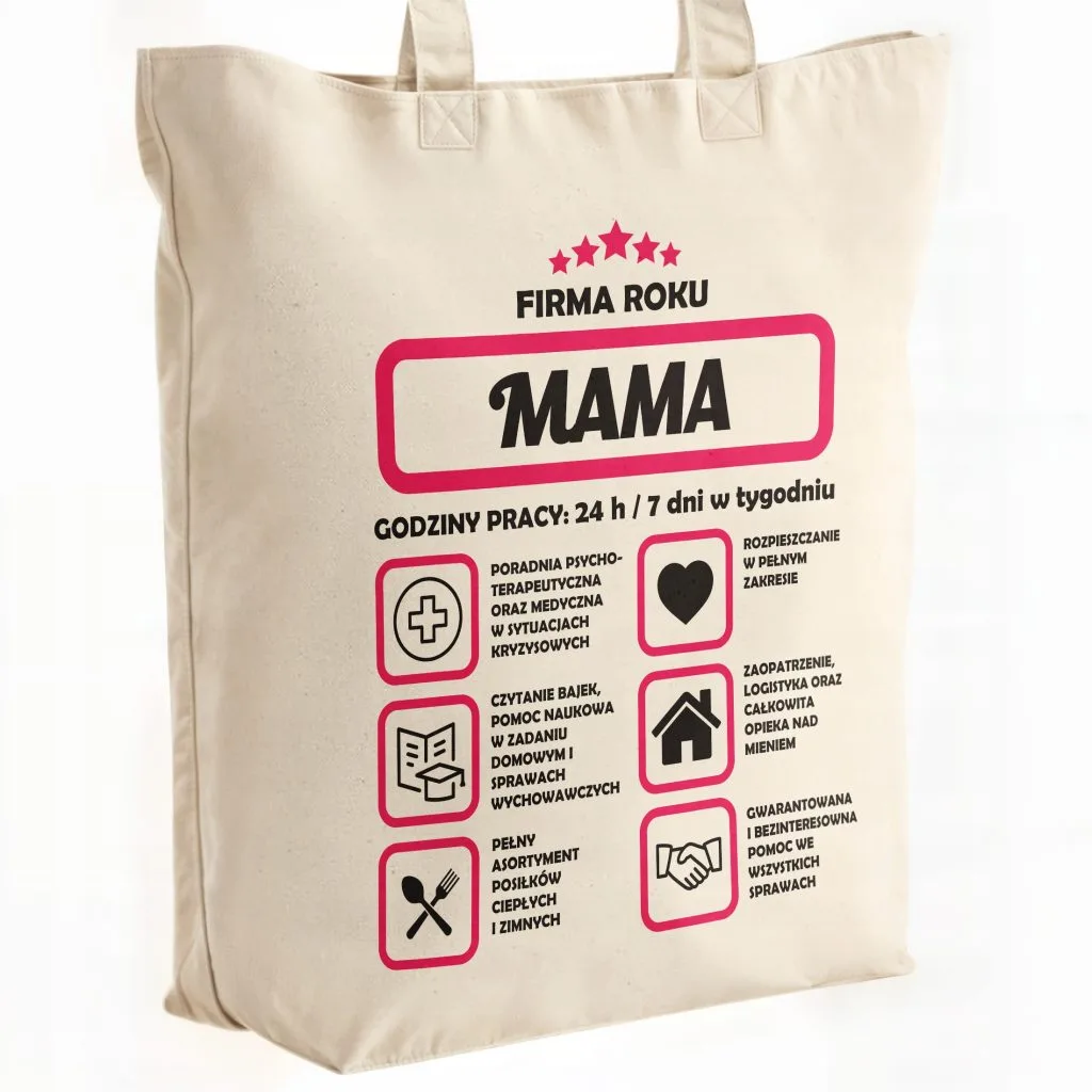 Torba bawełniana premium na zakupy Dzień Matki Prezent Firma Mama