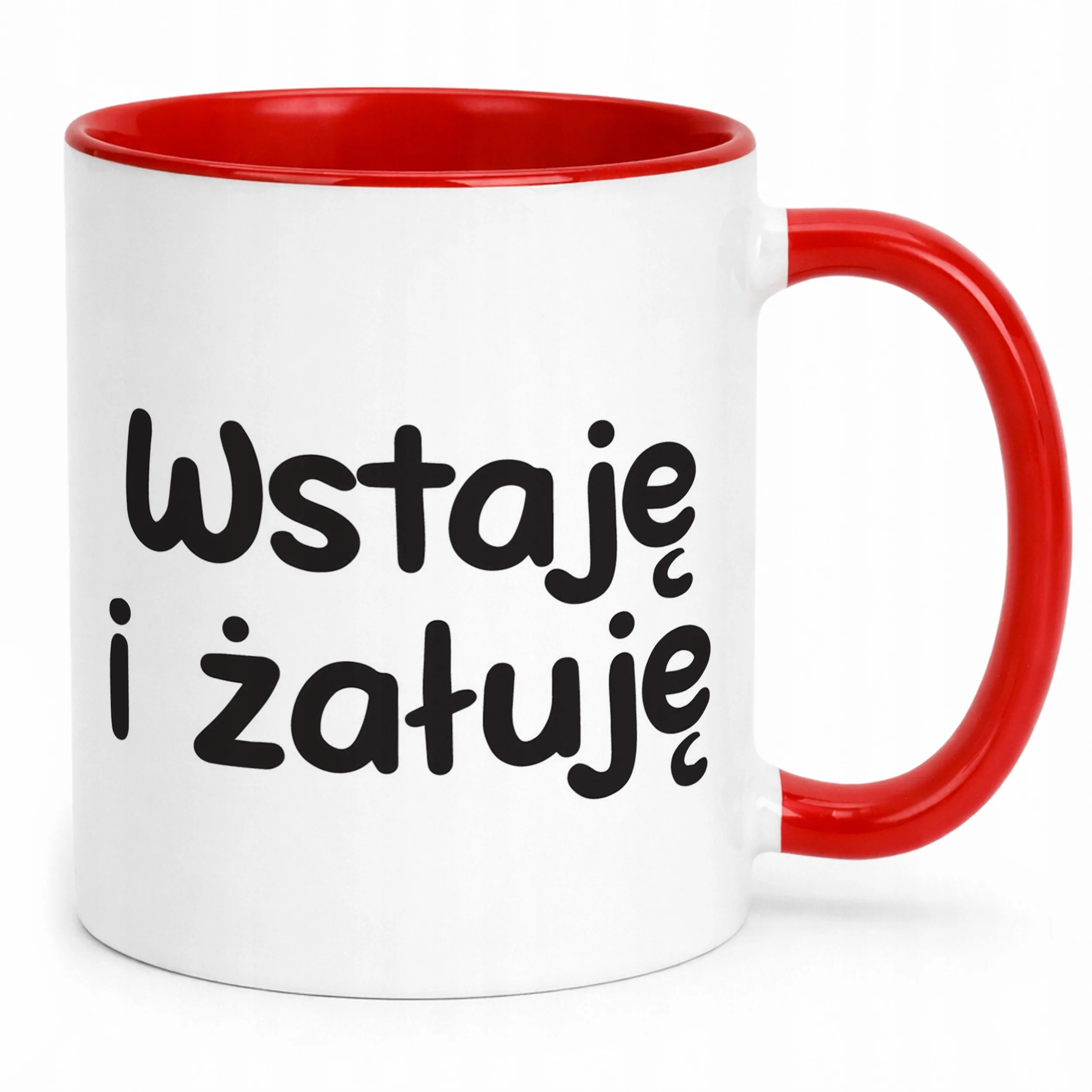 Kubek Czerwony Wstaje i Żałuję Śmieszny Zabawny Prezent