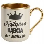 Kubek Premium Złoty Ecru Dzień Babci Dla Babci Prezent Upominek