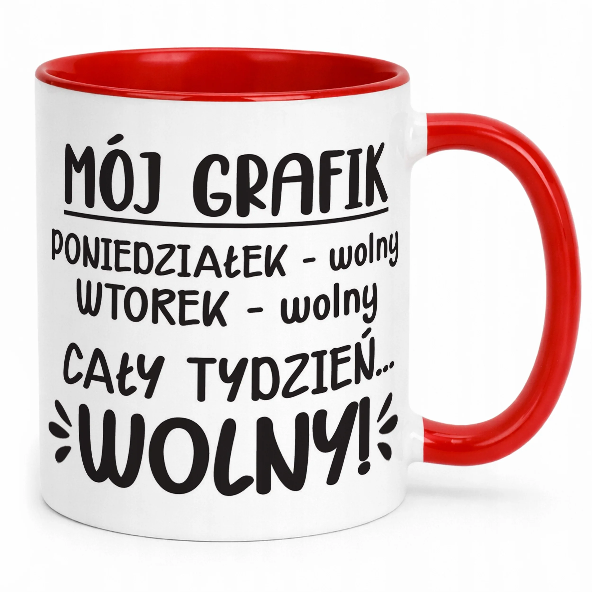 Kubek Czerwony z okazji Emerytury Dla Emeryta Emerytki Prezent Upominek