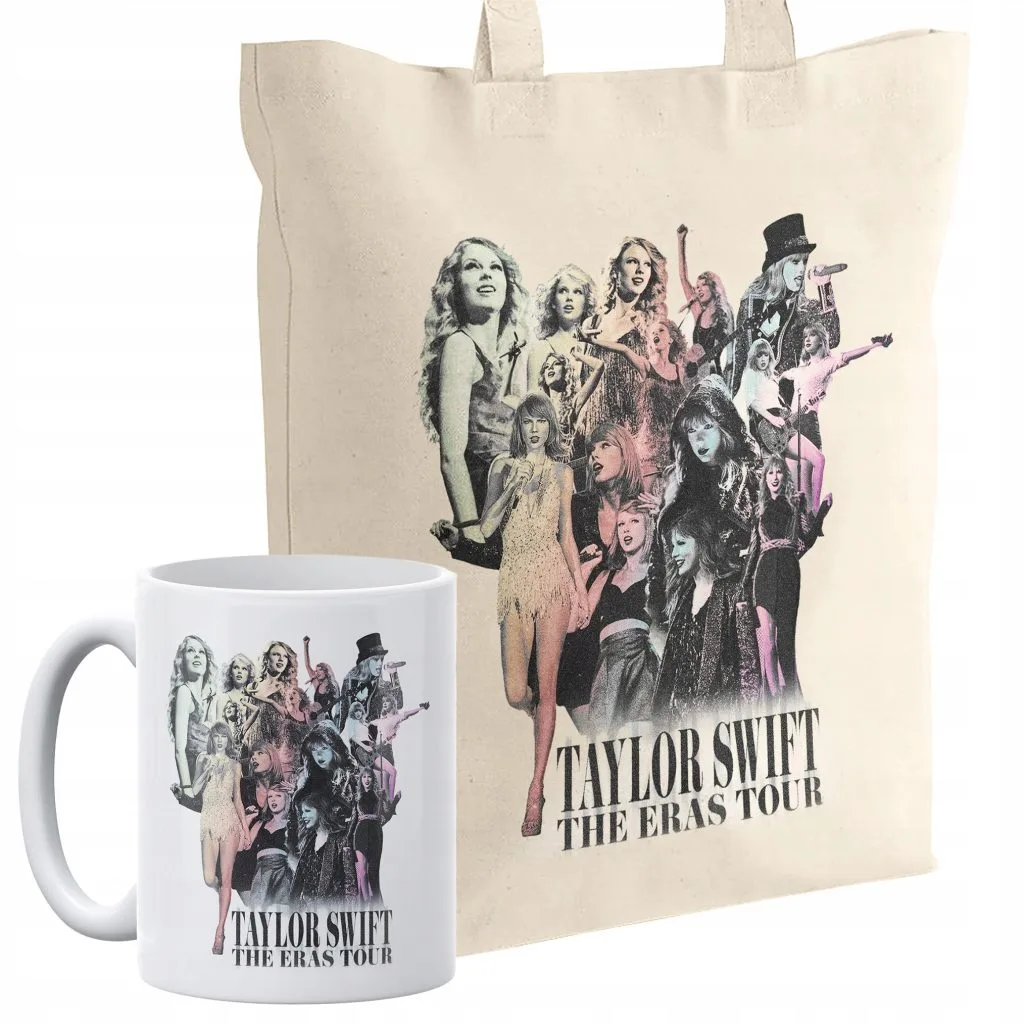 Zestaw torba bawełniana z dnem + kubek Taylor Swift The Eras Tour