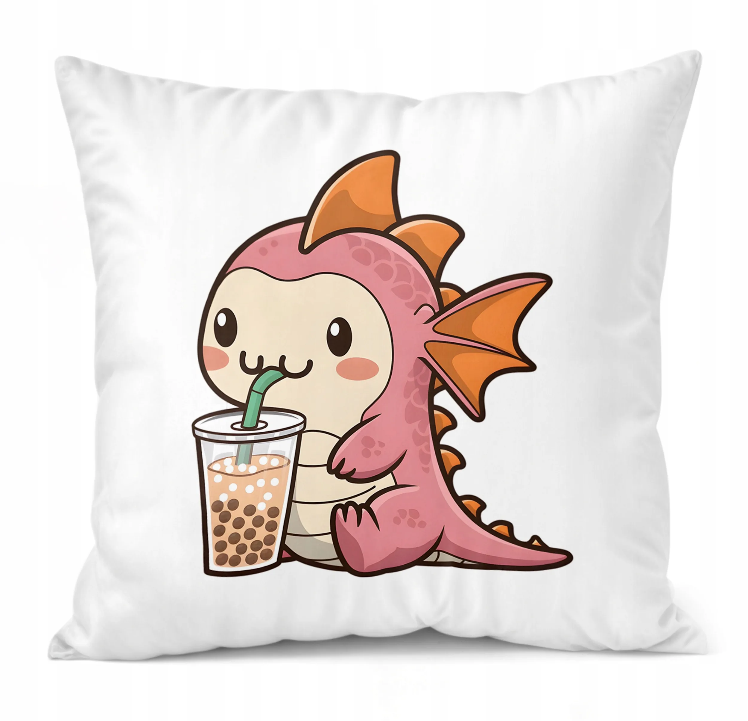 Poduszka z grafiką zwierzaka Aksolotl Axolotl Różowy Zwierzak Viral Trend
