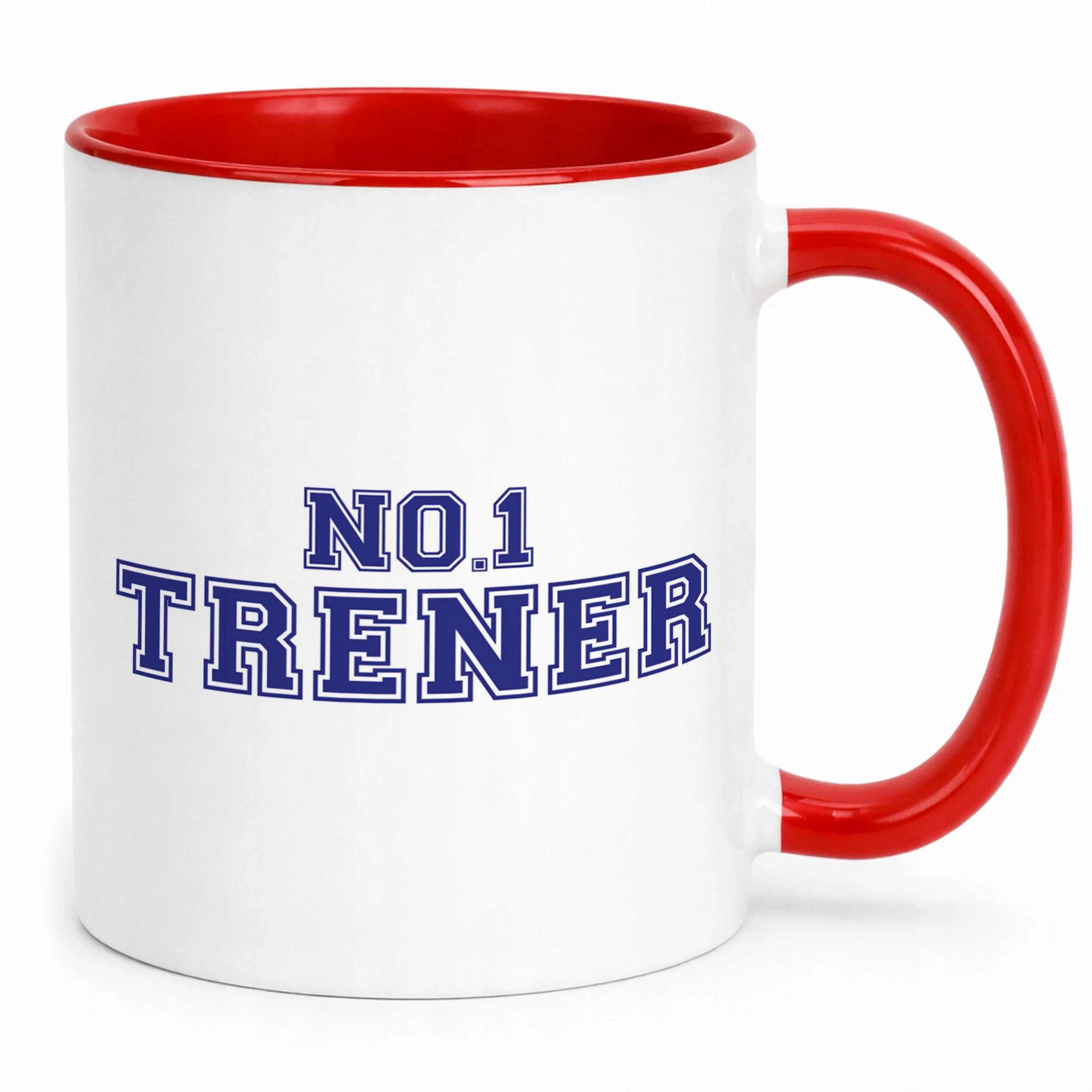 Kubek Czerwony Trener No.1 Sport Prezent Najlepszy Trener