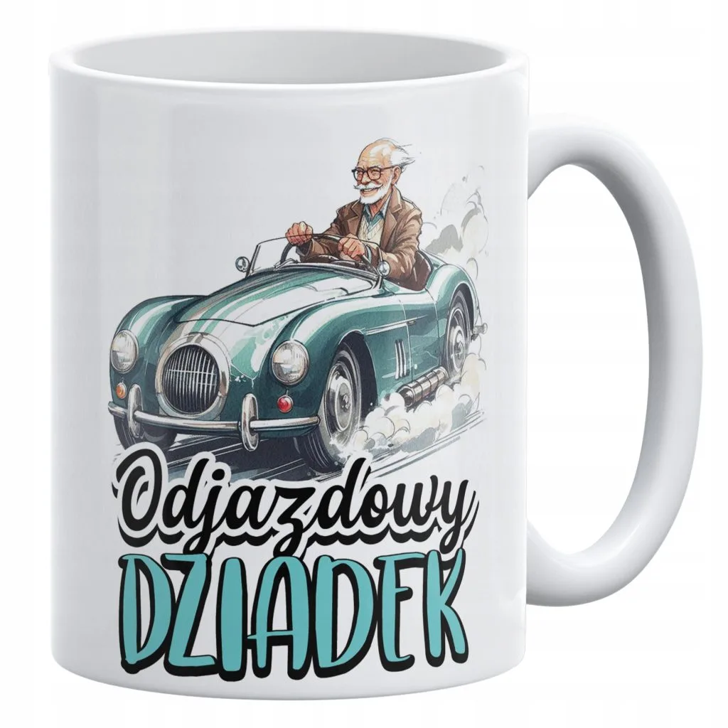 Kubek ceramiczny 330 ml Dzień Dziadka Prezent Upominek Odjazdowy Dziadek