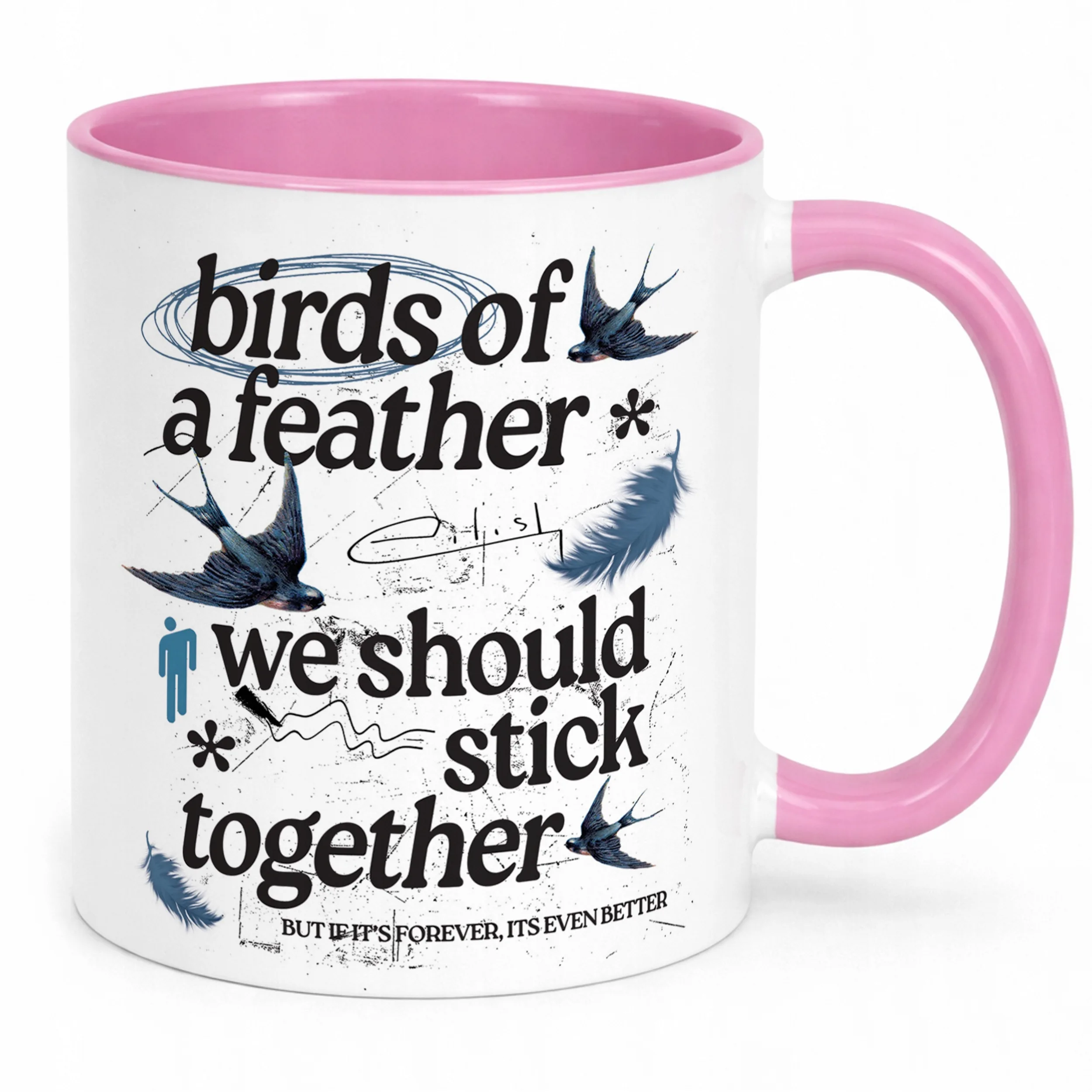 Kubek Różowy Billie Eilish Birds Of A Feather Dla Fanów Prezent