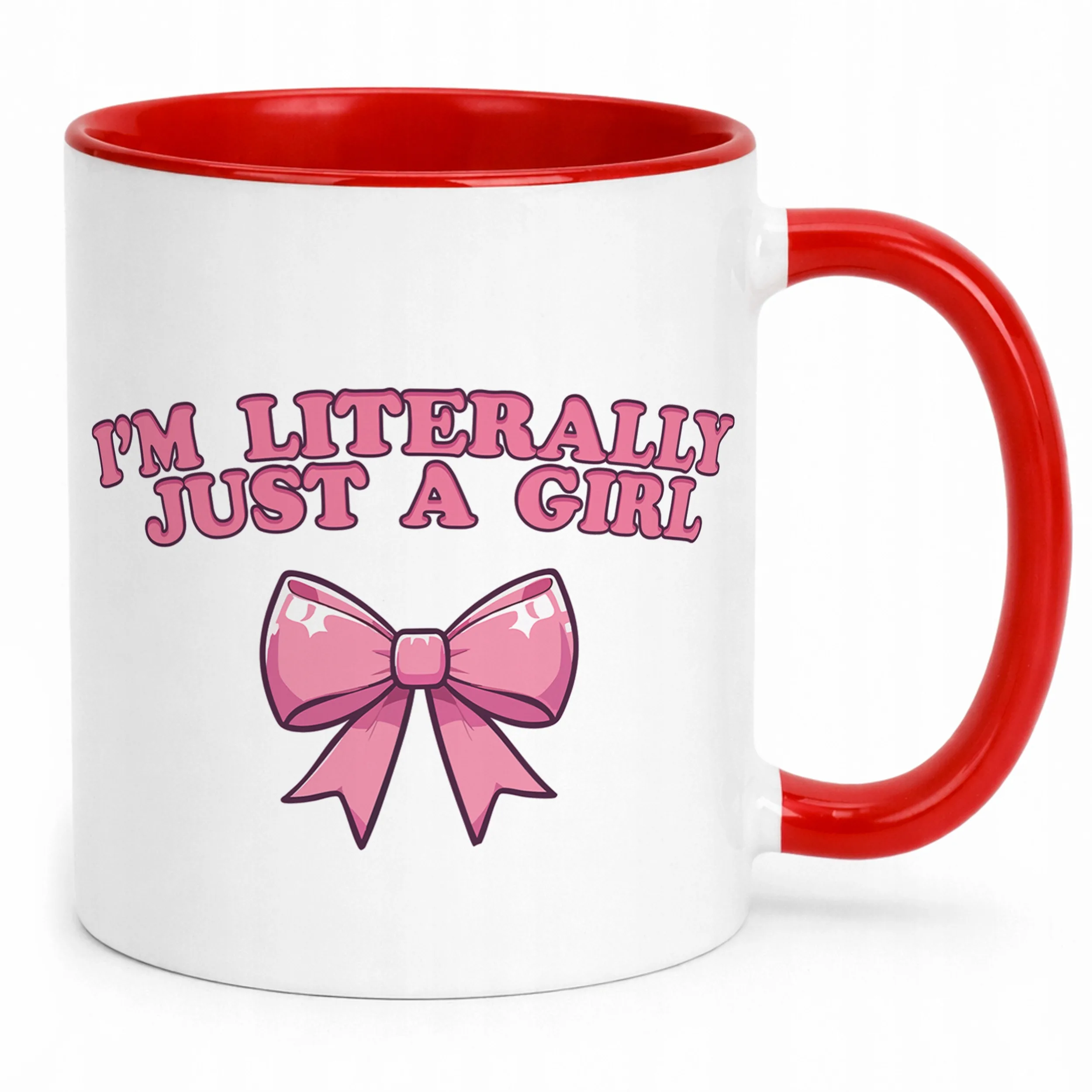 Kubek Czerwony I'm Just A Girl Dla Dziewczyny Prezent Upominek