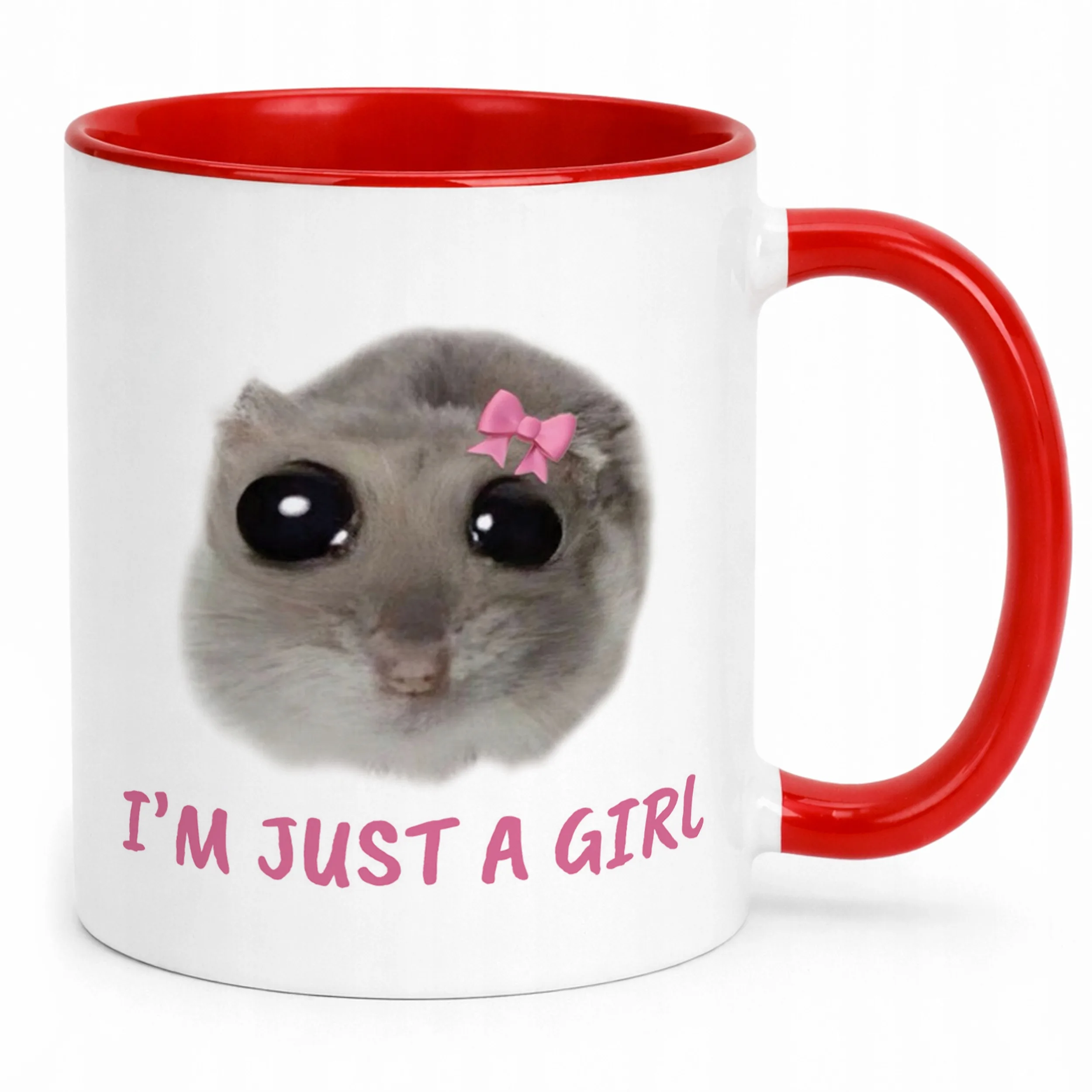 Kubek Czerwony I’m Just A Girl Dla Dziewczyny Prezent Upominek