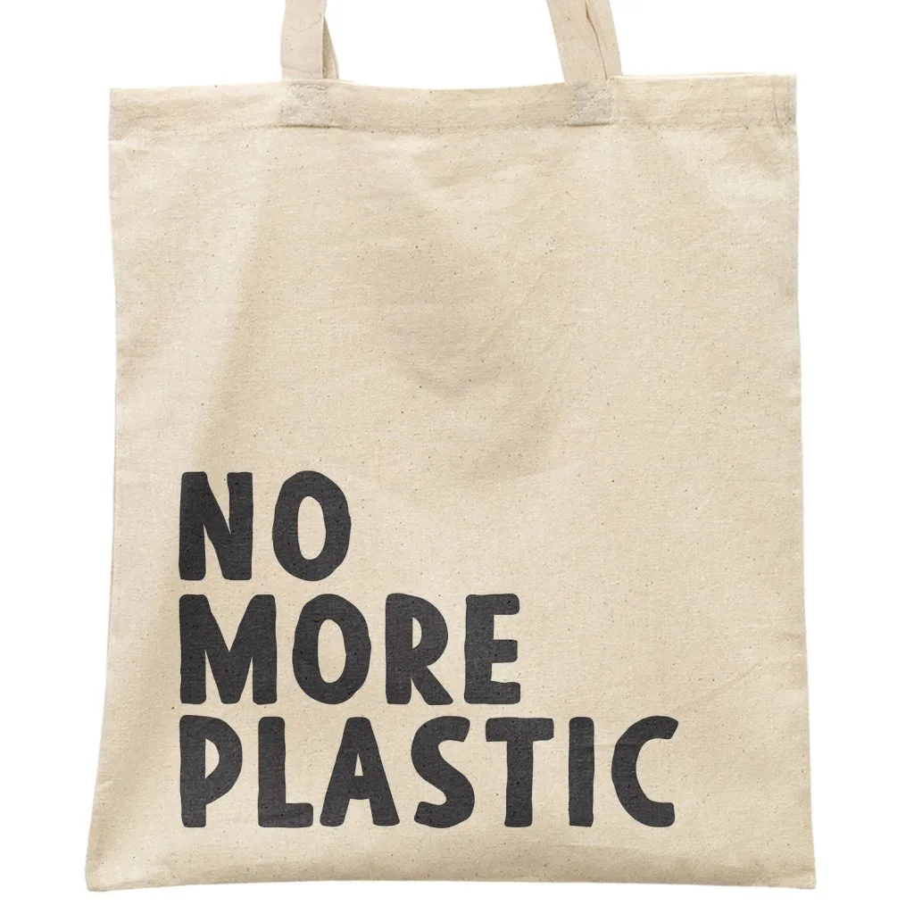 Torba bawełniana materiałowa na zakupy EKO Ekologia NO MORE PLASTIC