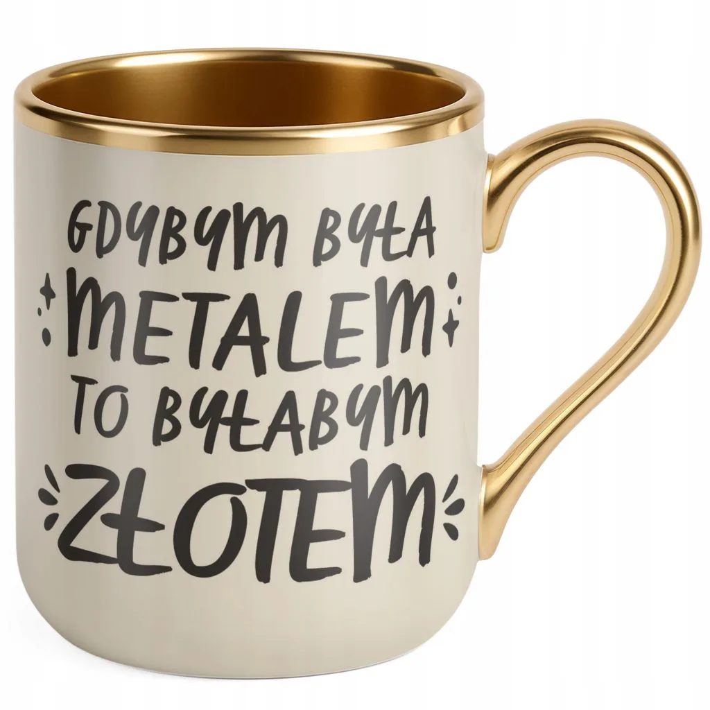 Kubek Premium Złoty Ecru Dzień Kobiet Zabawny Prezent Upominek Dla Kobiety