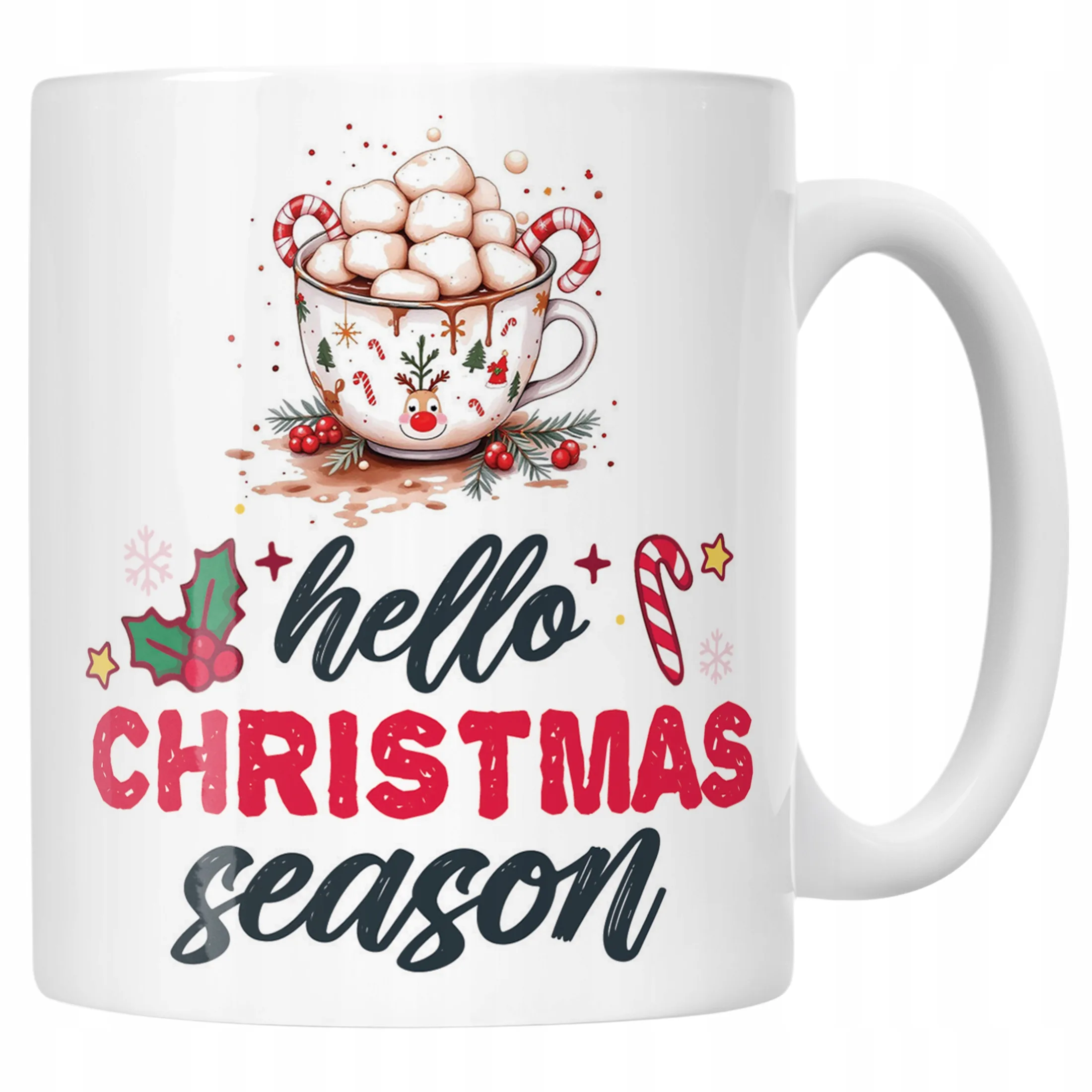 Kubek Ceramiczny Świąteczny Hello Christmas Boże Narodzenie Prezent