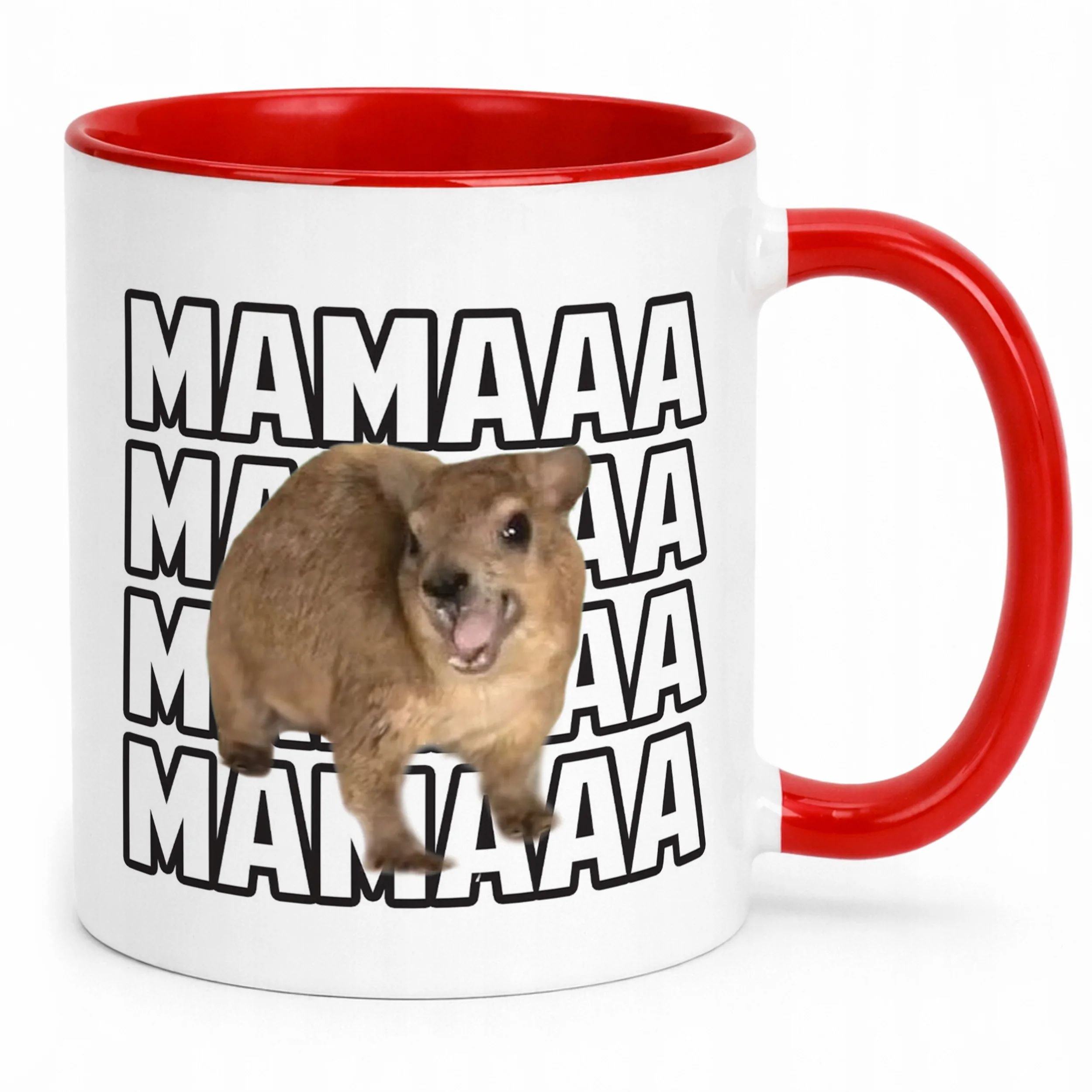 Kubek Czerwony MAMA MAMA MAMAA Tiktok Viral Zwierzę Memy