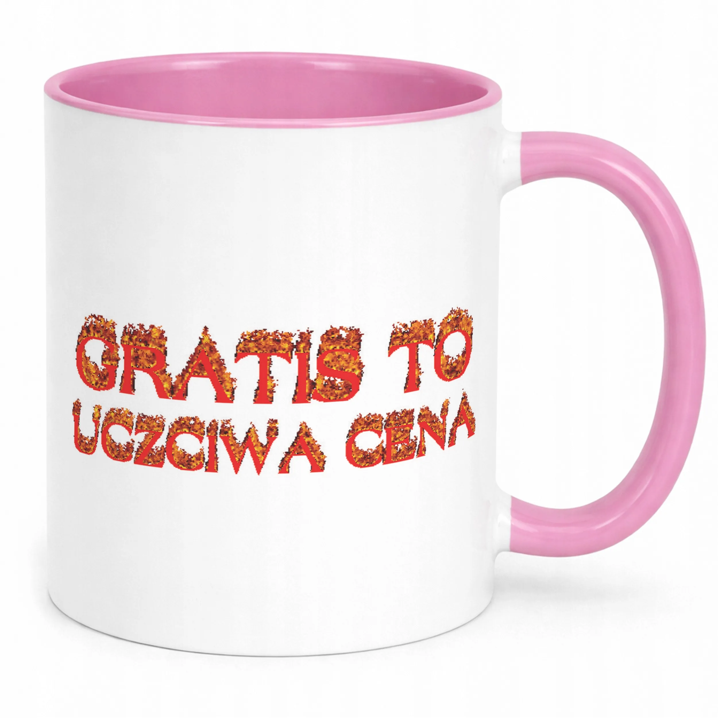 Kubek Różowy Gratis To Uczciwa Cena Memy Zabawne Prezent